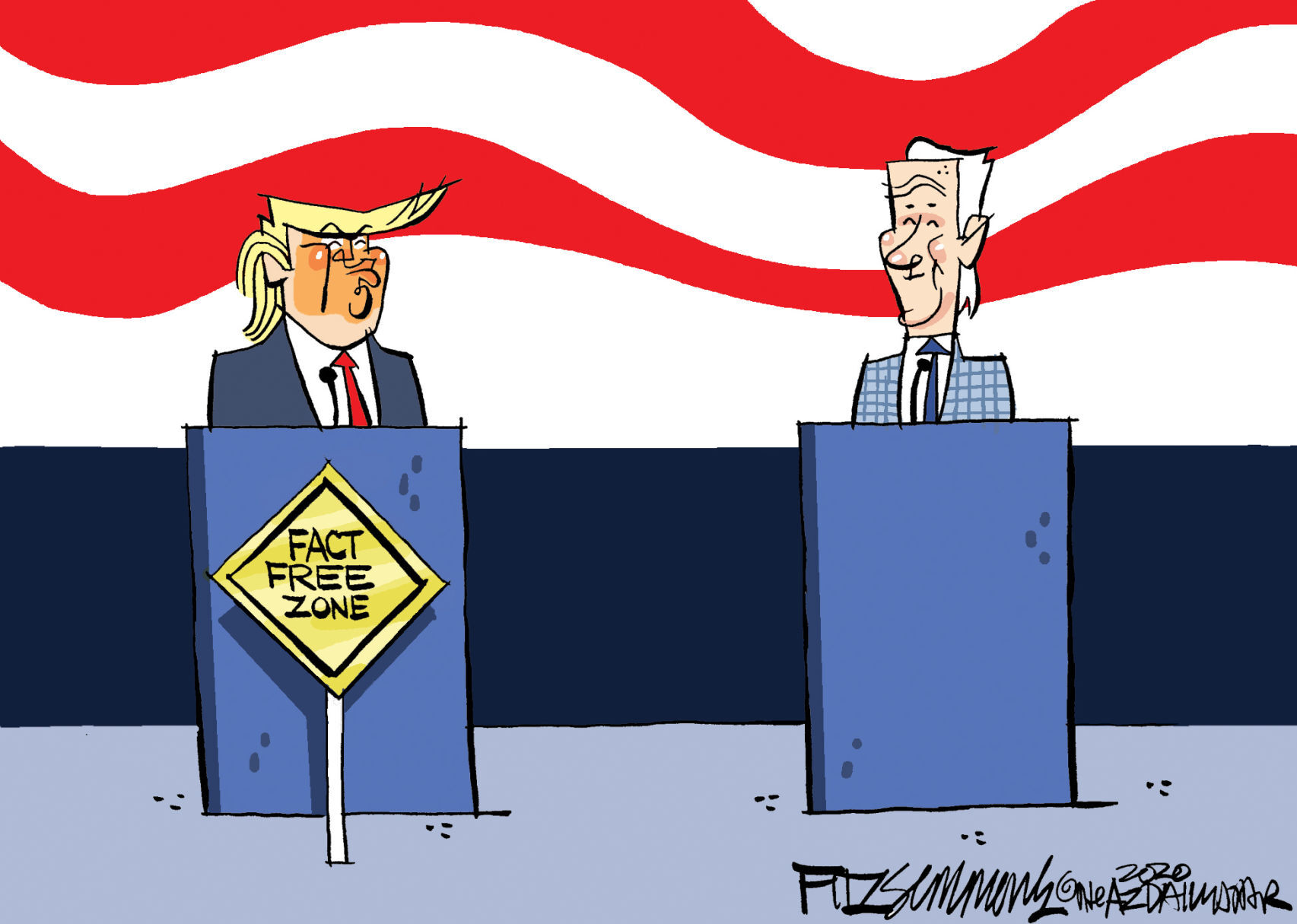 Daily Fitz Cartoon: Debate 2020